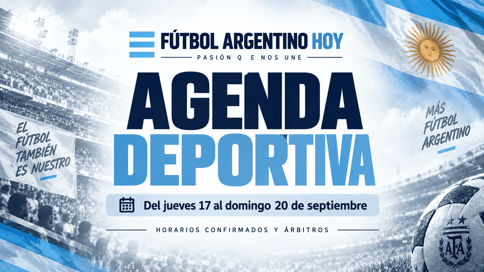 Agenda deportiva de la fecha